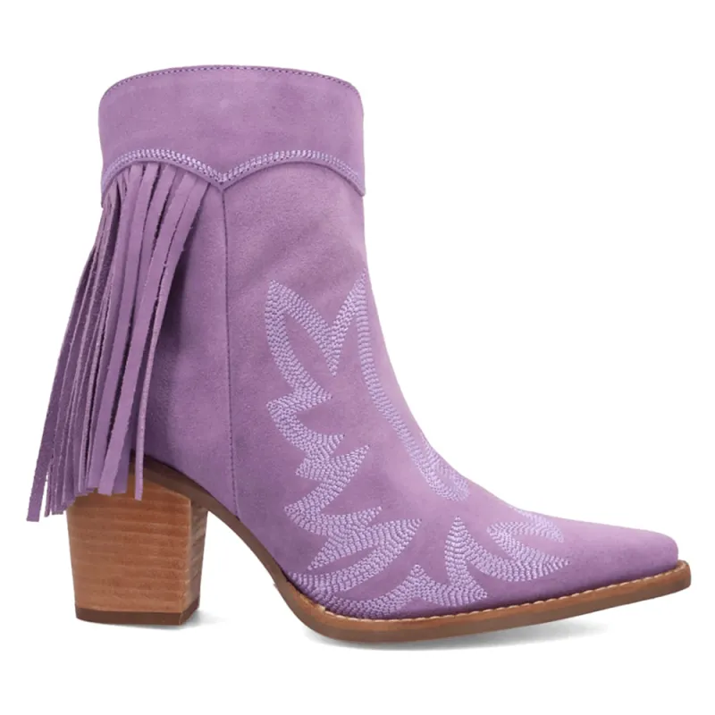 Wild Sage Fringe Snip Toe Zippered Cowboy Booties sold by Shoebacca