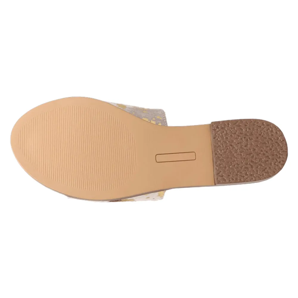 Moo Moo Cow Metallic Slide Sandals sold by Shoebacca product image thumbnail 5