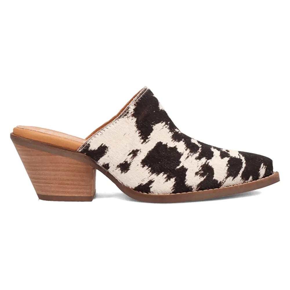 Calico Cow Round Toe Mule Slip On Boots sold by Shoebacca