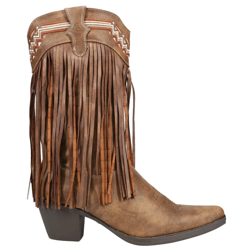 Fringes Snip Toe Cowboy Boots made by Roper