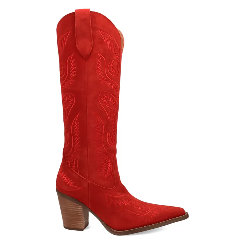 Evita Embroidered Snip Toe Cowboy Boots made by dingo