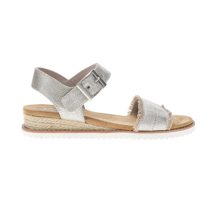 Bobs Desert Kiss Metallic Ankle Strap Sandals made by BOBS from Skechers