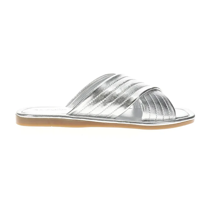 Courage Metallic Slide Sandals sold by Shoebacca