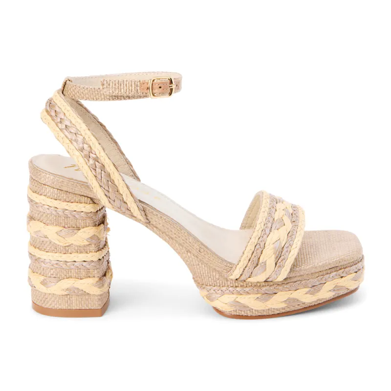 Lyla Ankle Strap Block Heel Platform Sandals sold by Shoebacca