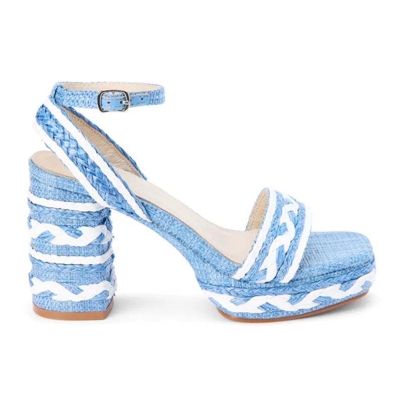 Lyla Ankle Strap Block Heel Platform Sandals sold by Shoebacca
