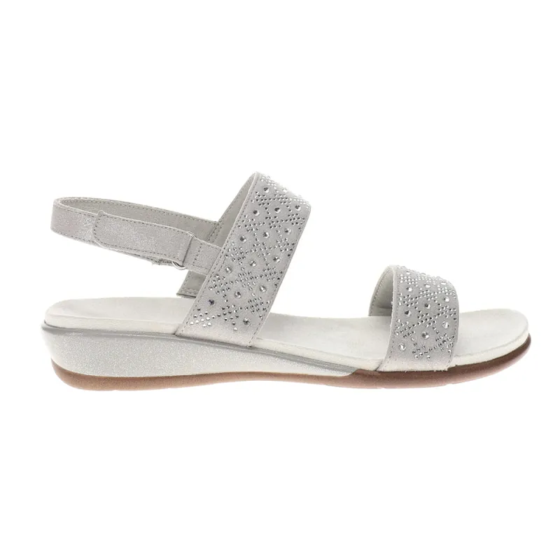 Haisley Rhinestone Slingback Wedge Sandals sold by Shoebacca