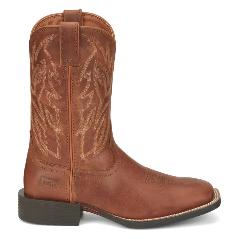 Canter 11 Inch Square Toe Cowboy Boots made by Justin Boots