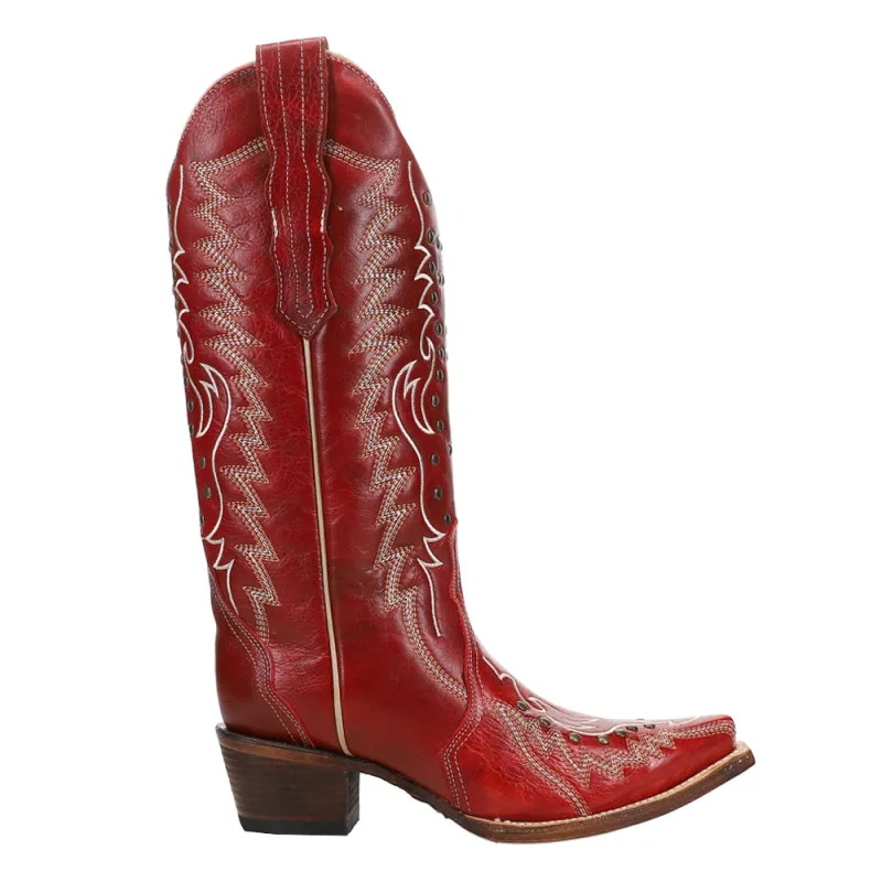 Embroidered And Studded Snip Toe Cowboy Boots made by Shoebacca