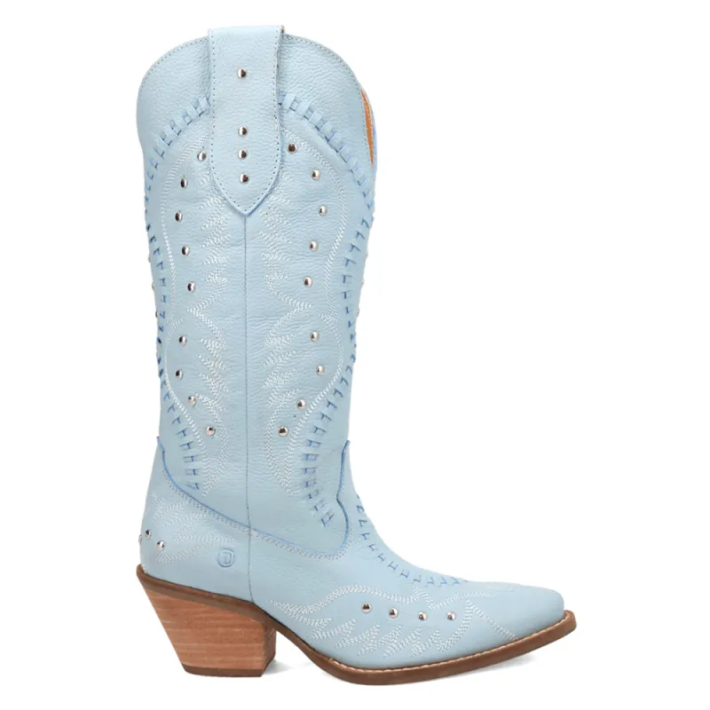 Pretty N' Pink Embroidered Studded Snip Toe Pull On Cowboy Boots sold by Shoebacca