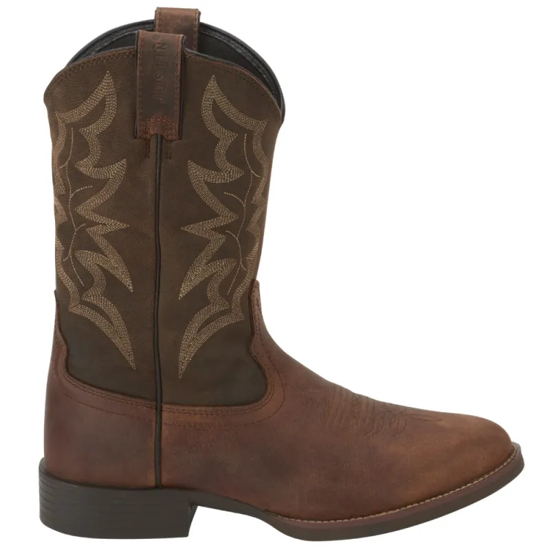 Buster III 11 Inch Round Toe Cowboy Boots made by Justin Boots