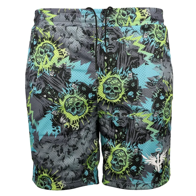 Melo Blue Hive Graphic Shorts made by Puma