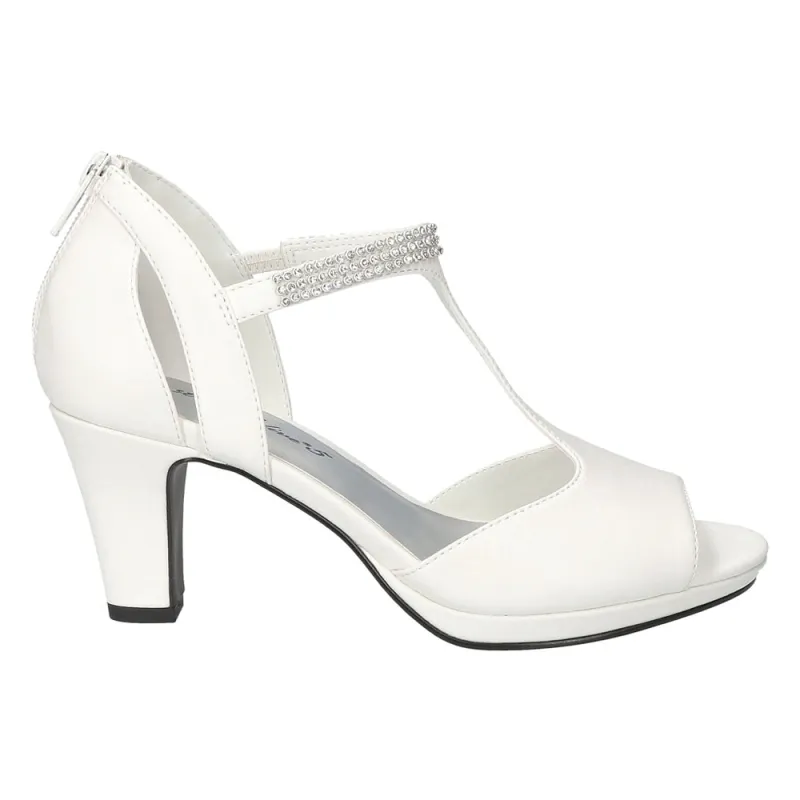 Flash Rhinestone Platform T-Strap Evening Sandals sold by Shoebacca