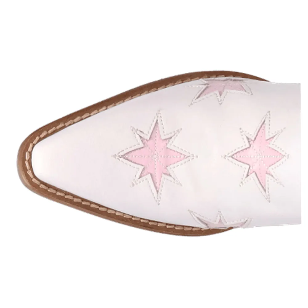 Starburst Tooled Inlay Snip Toe Pull On Cowboy Booties sold by Shoebacca product image thumbnail 4
