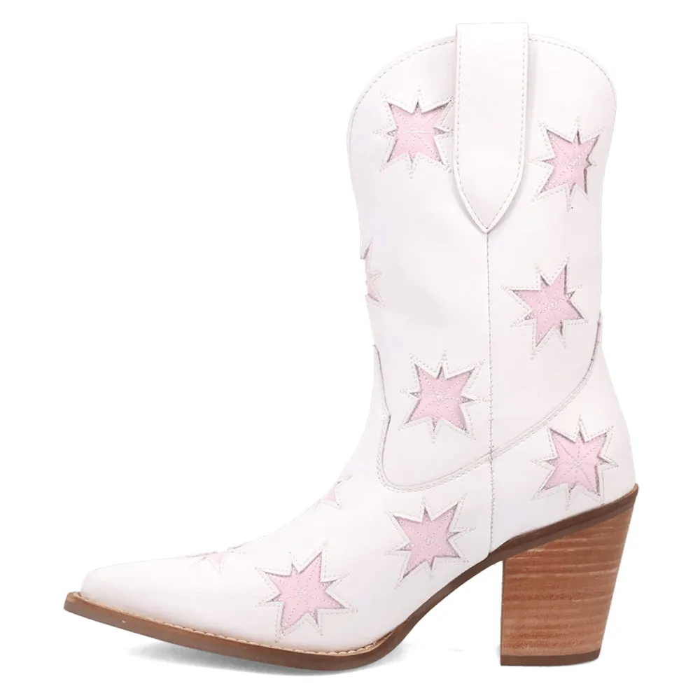 Starburst Tooled Inlay Snip Toe Pull On Cowboy Booties sold by Shoebacca product image thumbnail 3