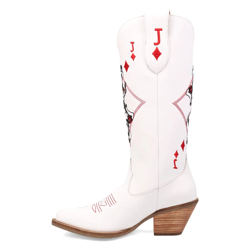 Jack Of Diamonds Graphic Embroidered Square Toe Pull On Cowboy Boots sold by Shoebacca product image thumbnail 3