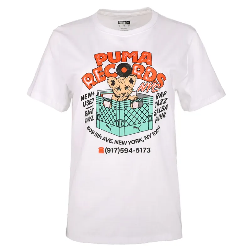 NYC Records Graphic Crew Neck Short Sleeve T-Shirt sold by Shoebacca