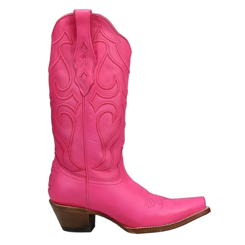 Fuchsia Embroidered Snip Toe Cowboy Boots sold by Shoebacca