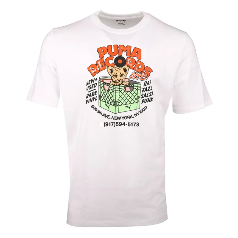 NYC Records Crew Neck Short Sleeve T-Shirt made by Puma