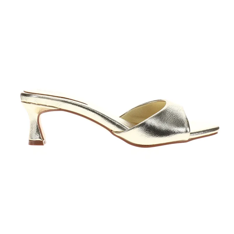 Lomita Metallic Square Toe Kitten Heel Pumps made by Chinese Laundry