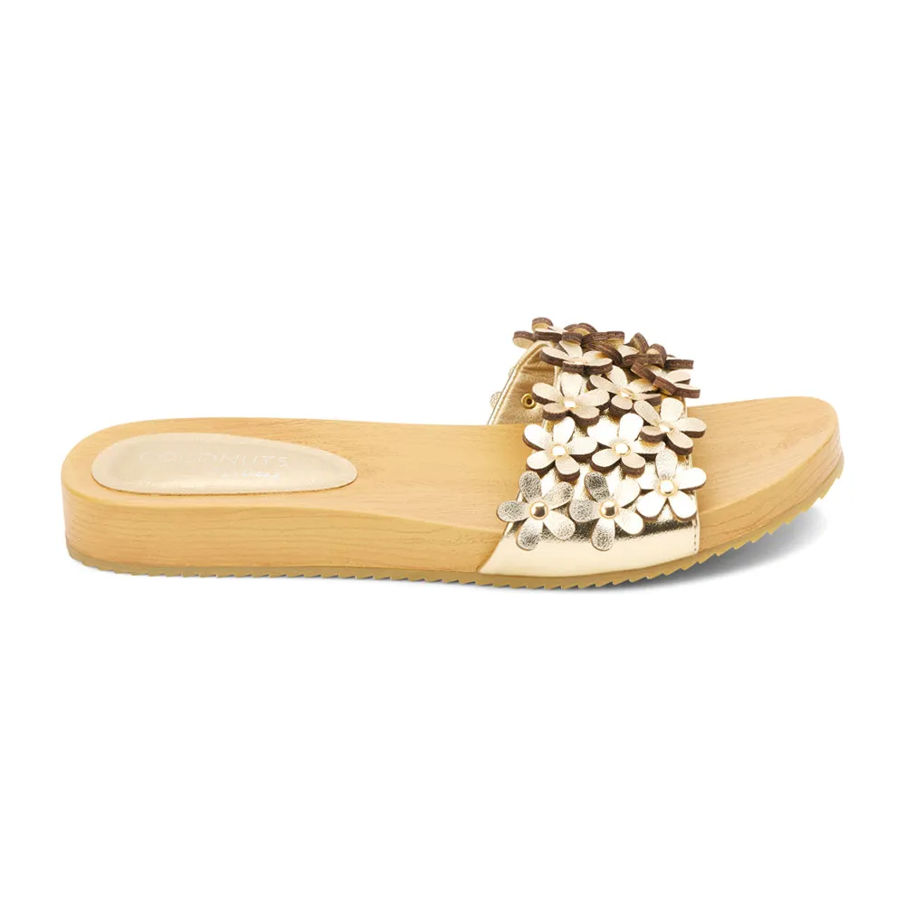 Chelsea Metallic Slide Sandals sold by Shoebacca