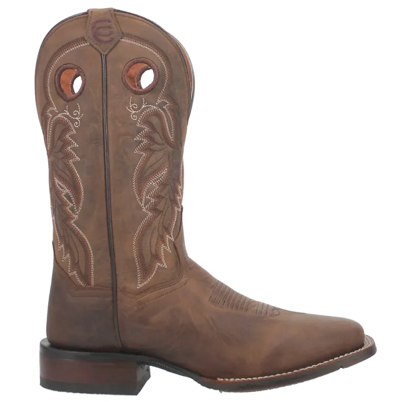 Abram Embroidered Square Toe Pull On Cowboy Boots made by Shoebacca