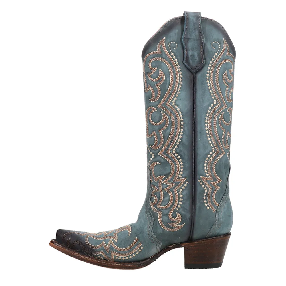Blue Jean Embroidered Snip Toe Cowboy Boots sold by Shoebacca product image thumbnail 3