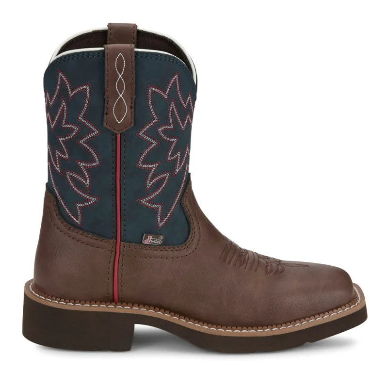 Sunny Embroidered Square Toe Cowboy Boots made by Justin Boots