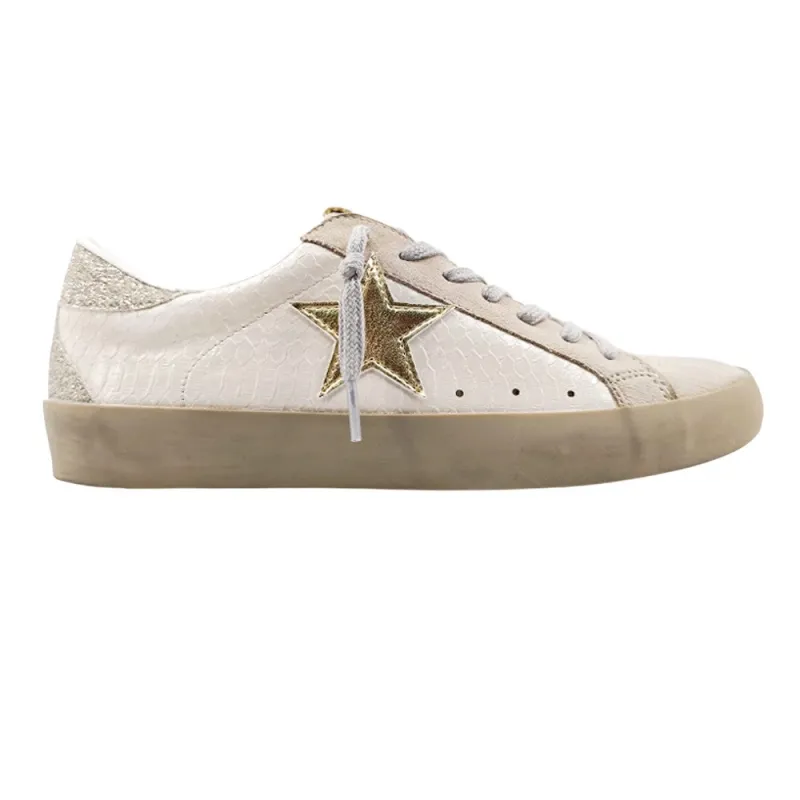 Paula Snake Print Lace Up Sneakers sold by Shoebacca