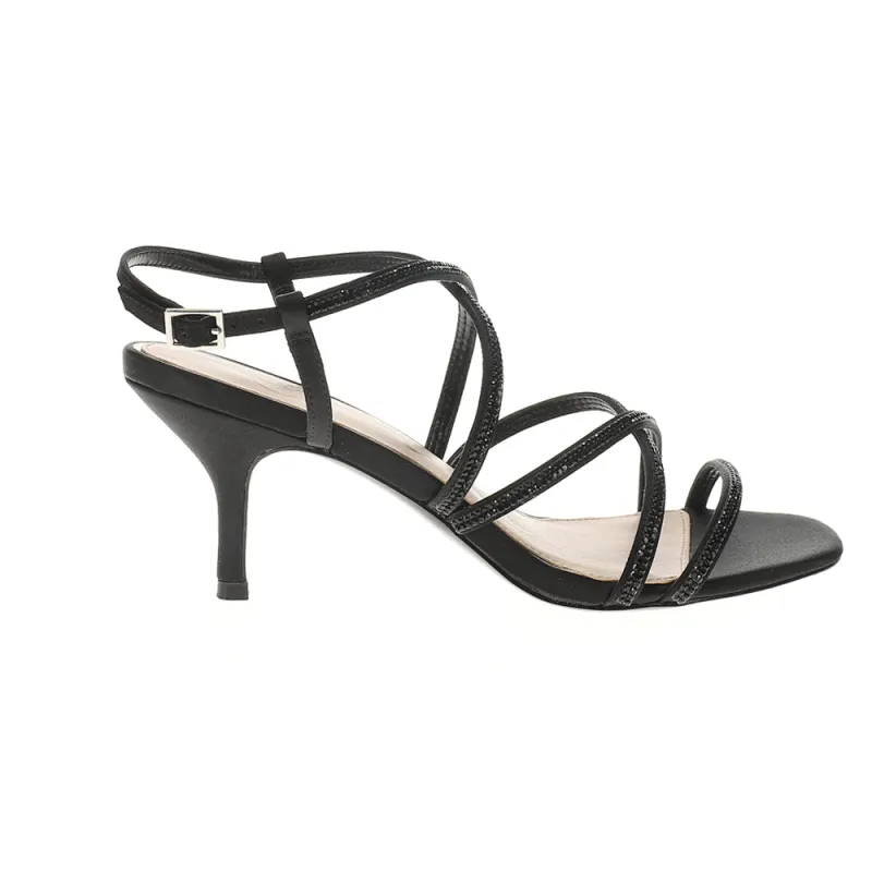 Briegh Rhinestone Strappy Sandals made by Nina