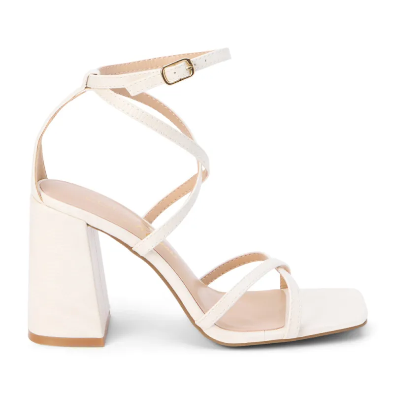 Abba Ankle Strap Block Heel Sandals sold by Shoebacca