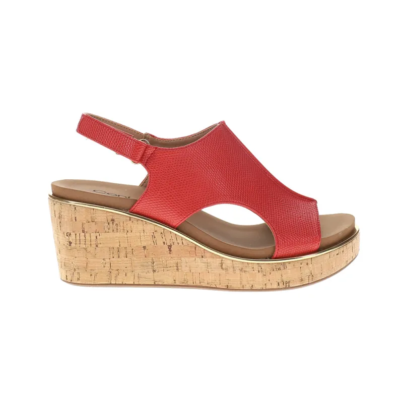 Carley Lizard Print Slingback Wedge Sandals sold by Shoebacca