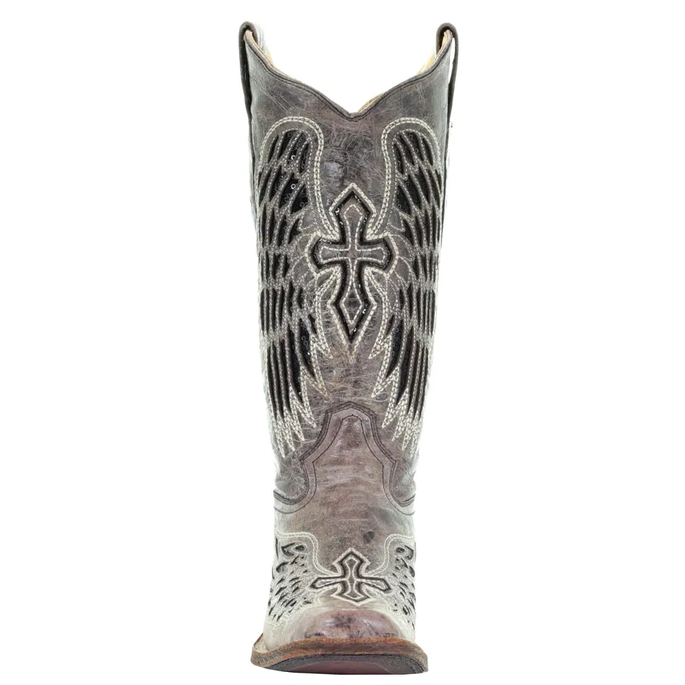 Wings Tooled-Inlay Pull On Square Toe Cowboy Boots sold by Shoebacca product image thumbnail 5