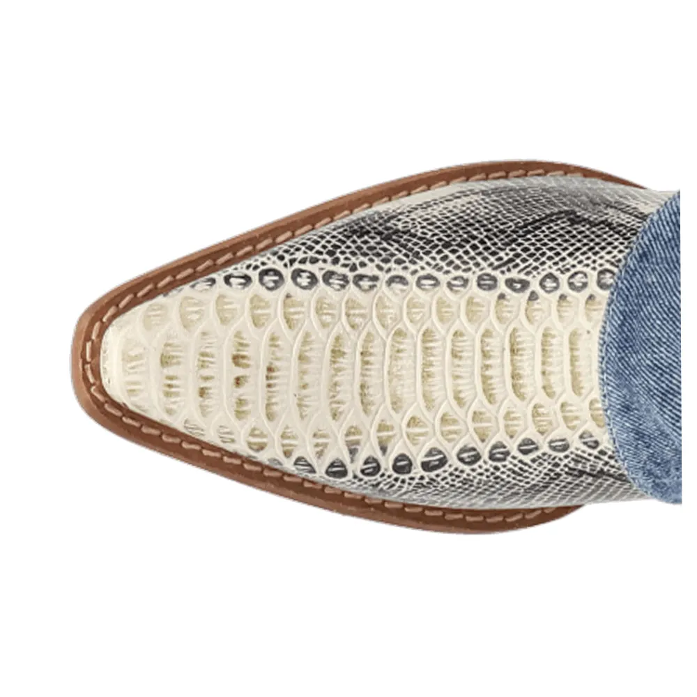 Denim Dream Snake Snip Toe Cowboy Booties sold by Shoebacca product image thumbnail 4
