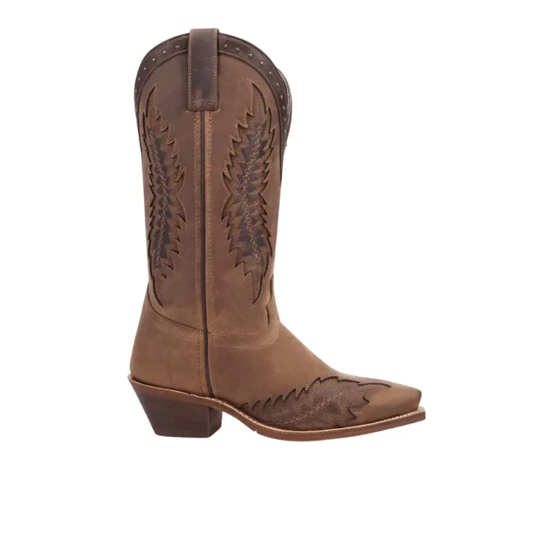 Coyote Creek Studded Overlay Snip Toe Cowboy Boots made by Laredo