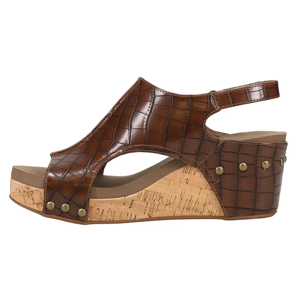 Carley Crocodile Studded Slingback Wedge Sandals sold by Shoebacca product image thumbnail 3