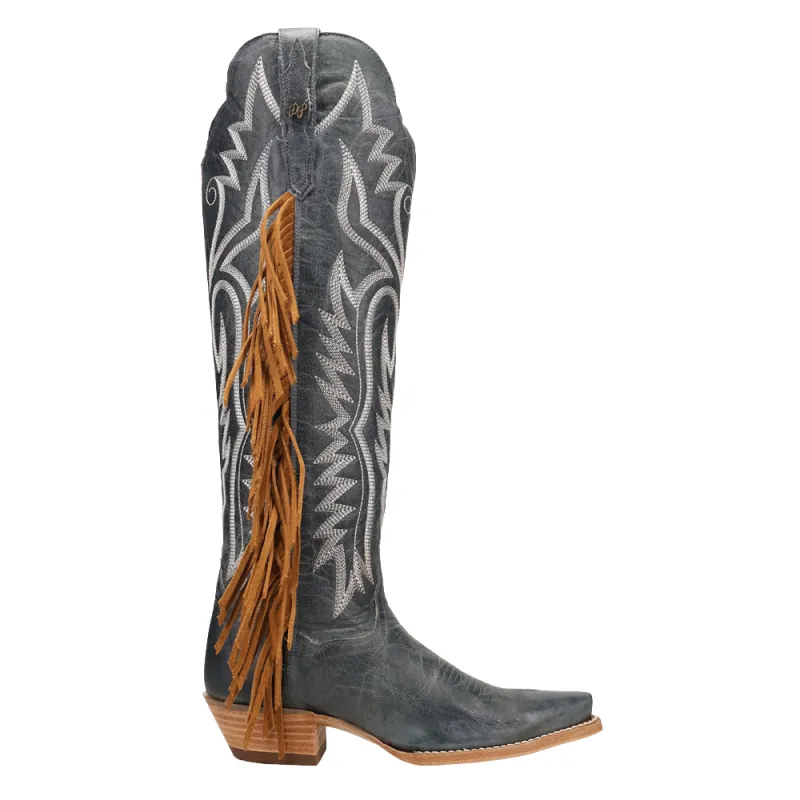 Prairie Dancer Fringe Zippered Snip Toe Cowboy Boots sold by Shoebacca