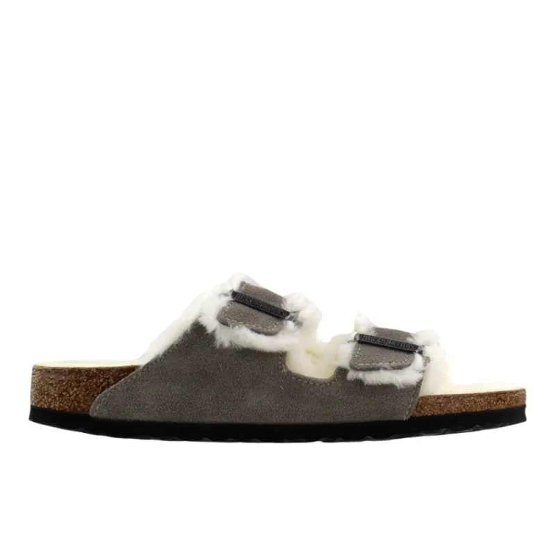 Arizona Shearling Suede Leather Sandals sold by Shoebacca
