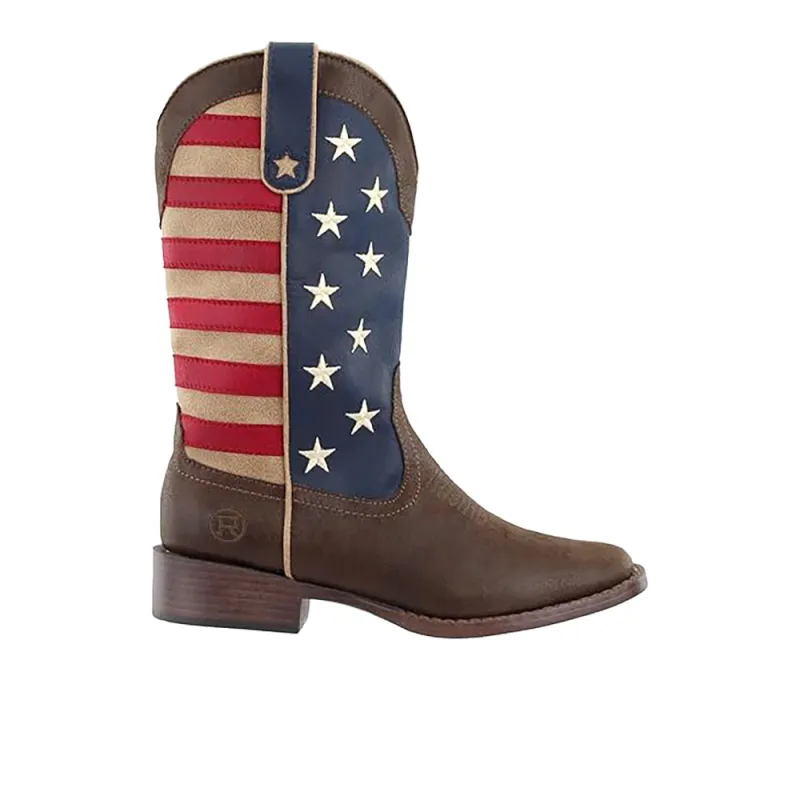 250 USA Square Toe Cowboy Boots made by Roper