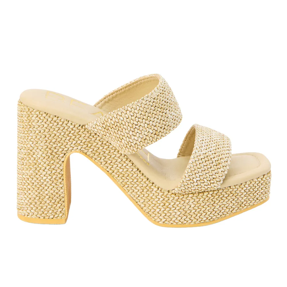 Gem Platform Block Heel Sandals sold by Shoebacca