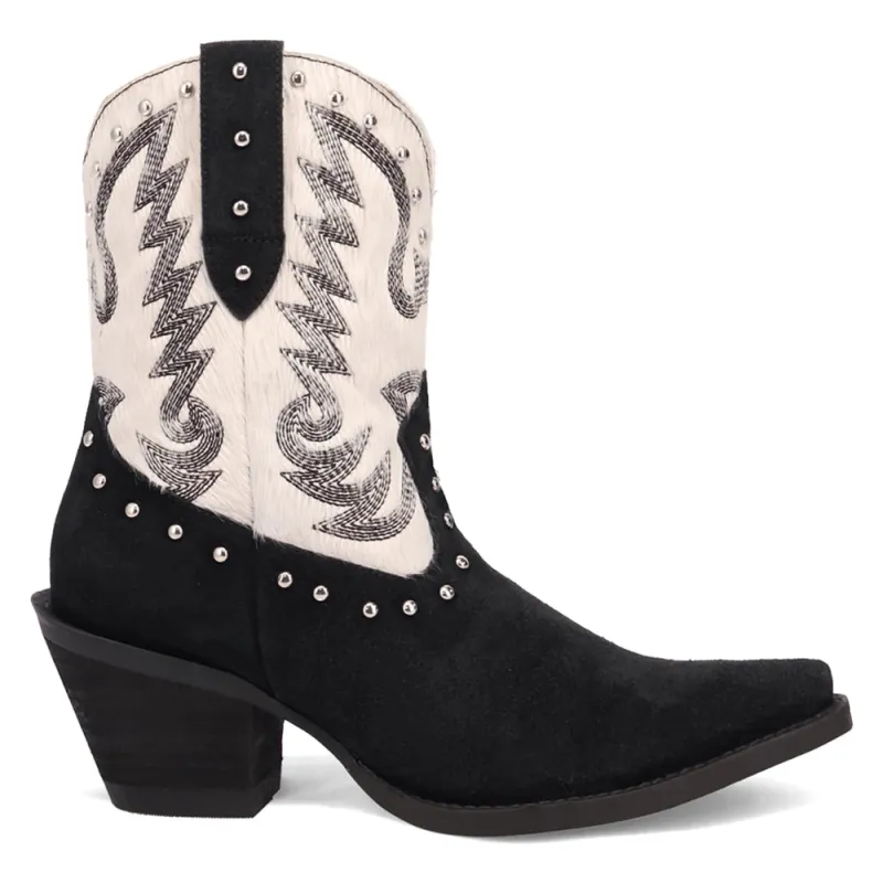 Rodeo Queen Embroidered Studded Snip Toe Pull On Cowboy Booties sold by Shoebacca