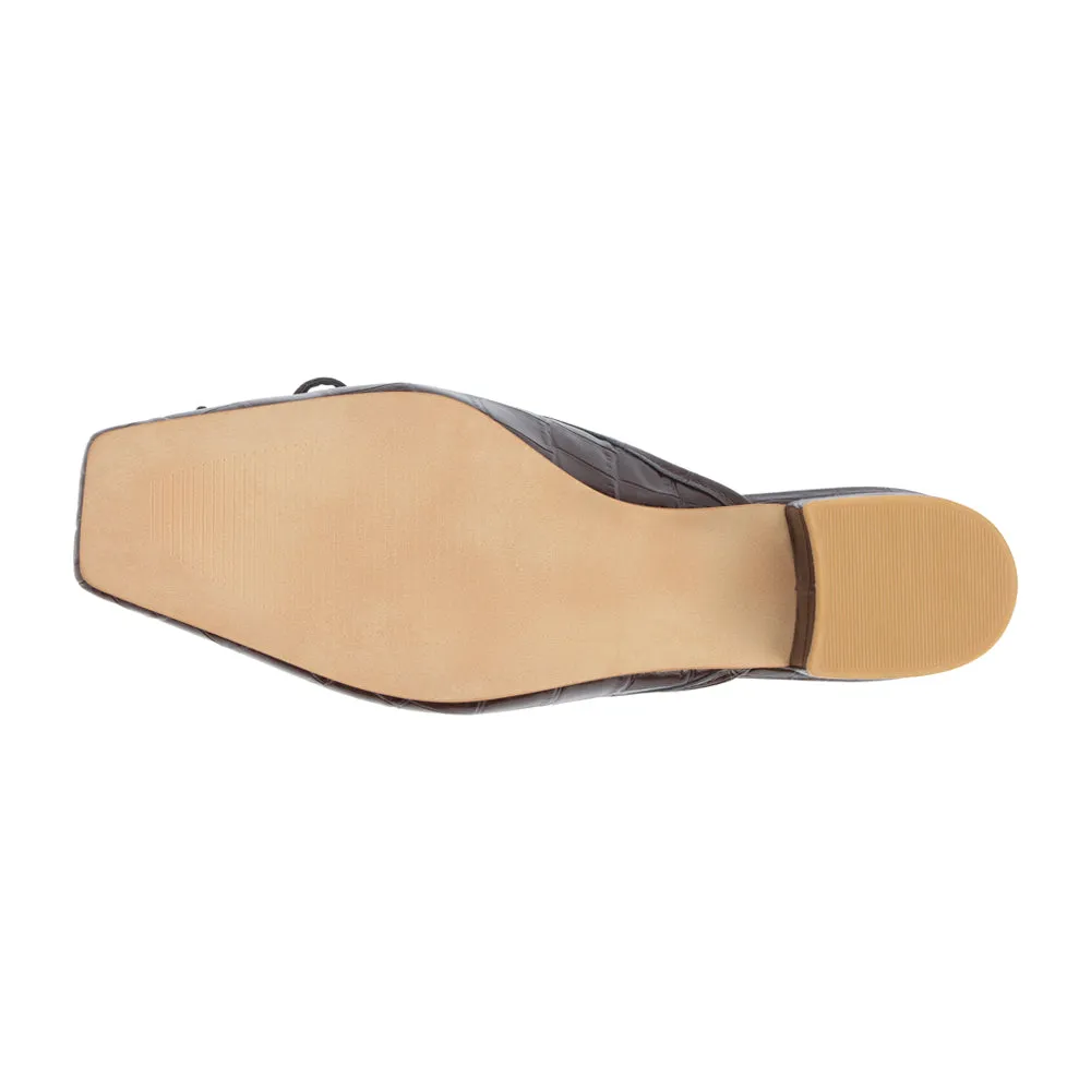 Geneva Croc Square Toe Block Heel Mules sold by Shoebacca product image thumbnail 5