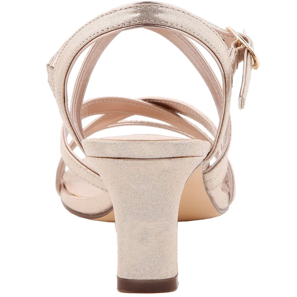 Genaya Metallic Kitten Heel Evening Sandals sold by Shoebacca product image thumbnail 3
