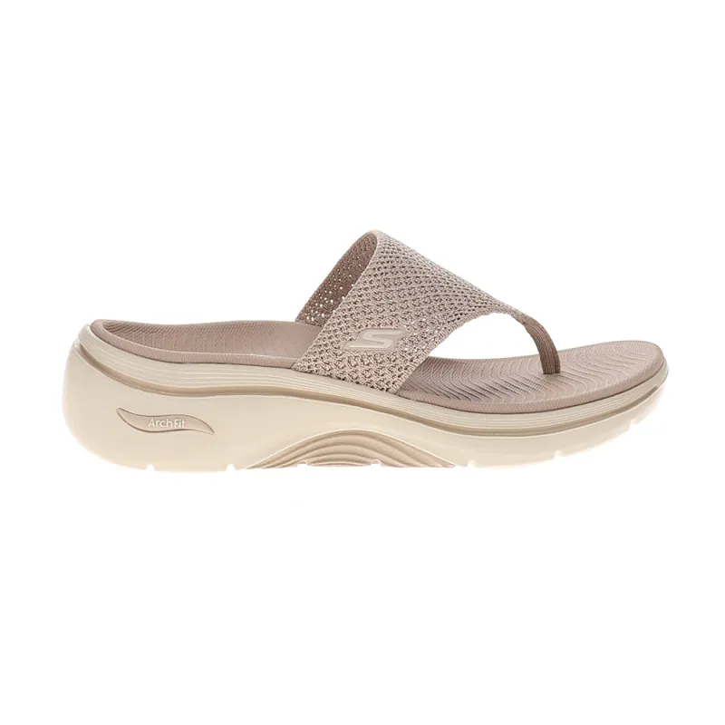 Go Walk Arch Fit 2.0 Carrie Wedge Flip Flops sold by Shoebacca