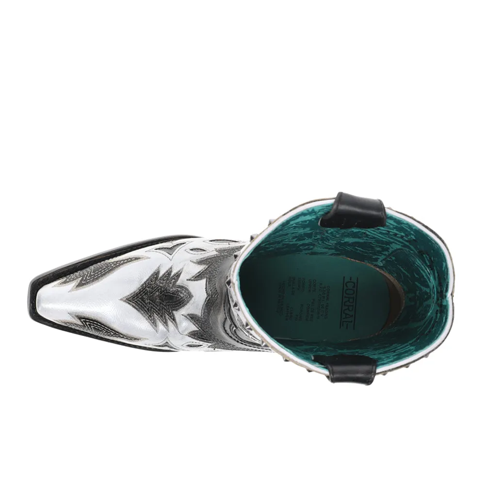 Laser Embroidered Studded Snip Toe Pull On Cowboy Boots sold by Shoebacca product image thumbnail 4