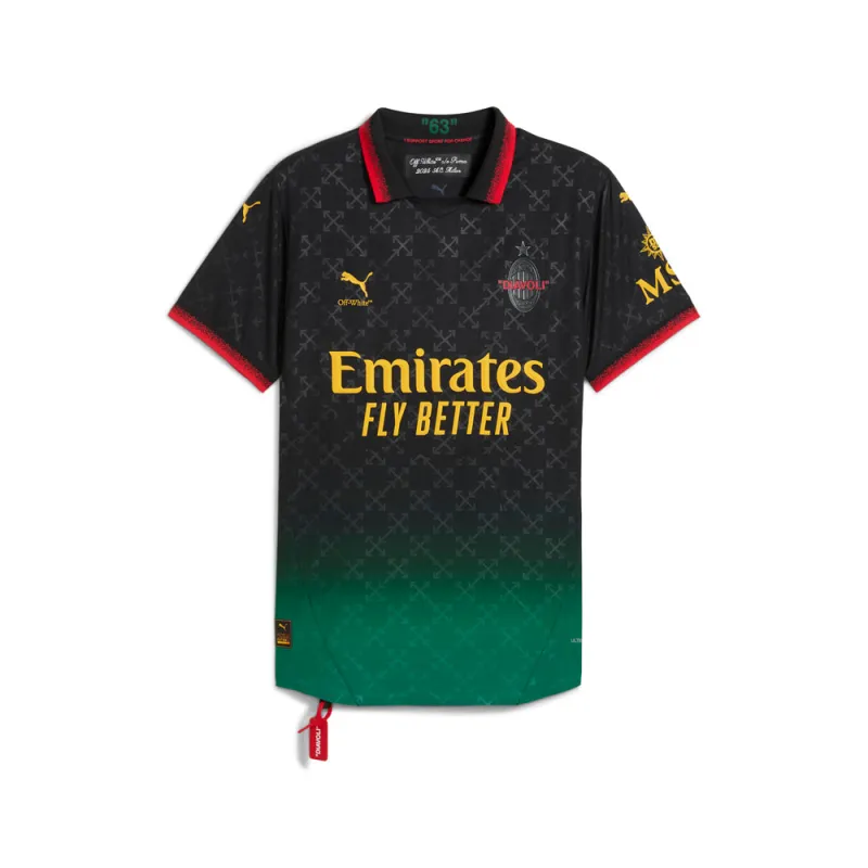 AC Milan Off-White Collared Short Sleeve Soccer Jersey made by Puma
