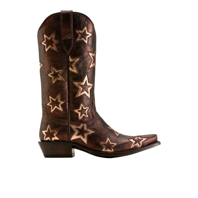 Hazen Star Snip Toe Pull On Cowboy Boots made by Ariat