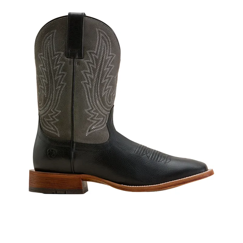 County Roads Wide Square Toe Pull On Cowboy Boots made by Ariat