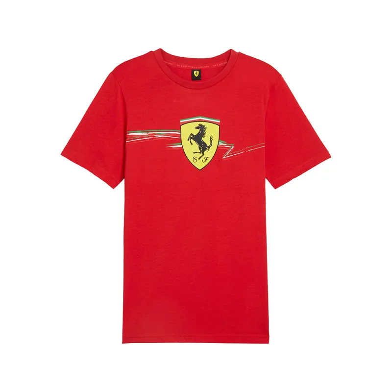 Scuderia Ferrari Race Big Shield Crew Neck Short Sleeve T-Shirt made by Puma