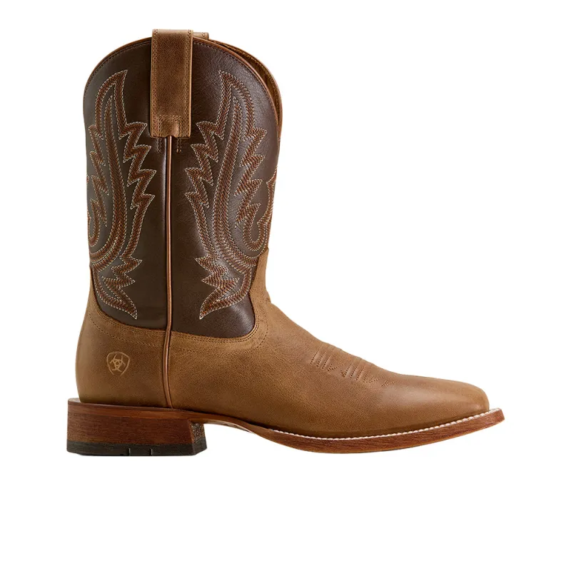 County Roads Wide Square Toe Pull On Cowboy Boots made by Ariat
