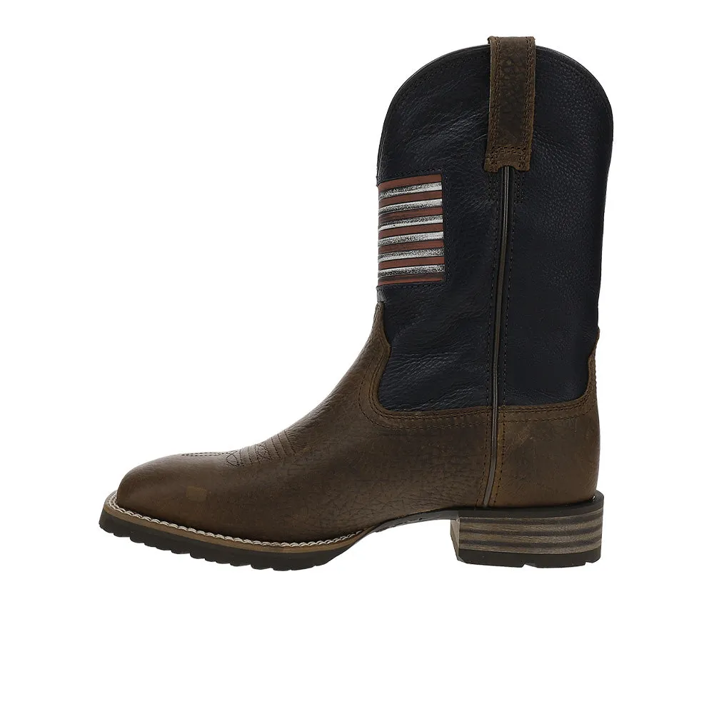 Hybrid Rancher Patriot Wide Square Toe Pull On Cowboy Boots sold by Shoebacca product image thumbnail 3